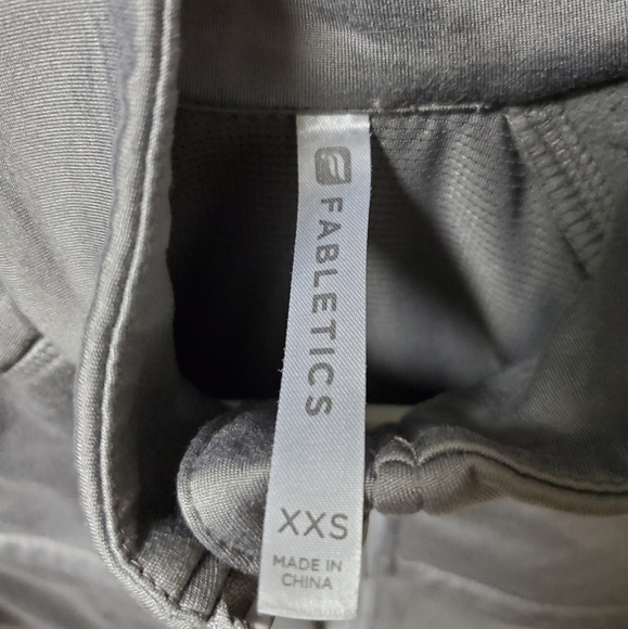 Fabletics Grey Criss Cross Back Zip-up Hoodie - Picture 2 of 5